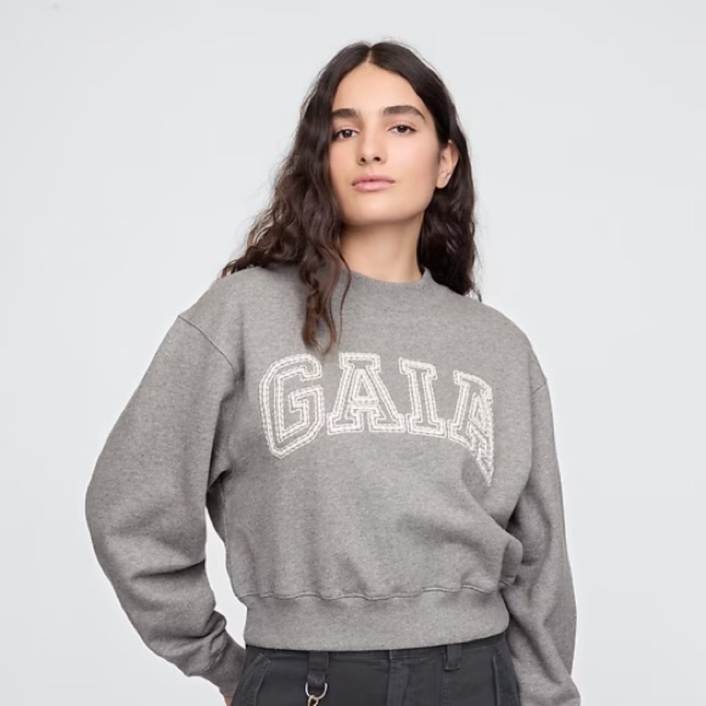 Gap x Cult Gaia Cropped Logo Sweatshirt